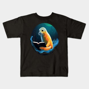 Harp Seal Reads Book Kids T-Shirt